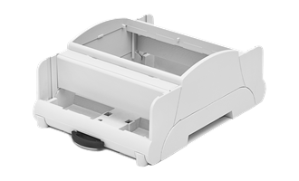 Caja carril DIN  4 modulos altura 35 mm y cubrebornas abierto