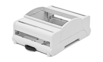 Caja carril DIN  4 modulos altura 35 mm y cubrebornas cerrado