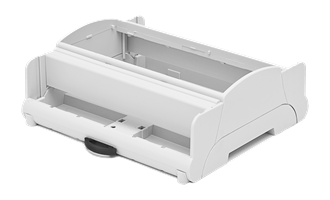 Caja carril DIN  6 modulos altura 35 mm y cubrebornas abierto