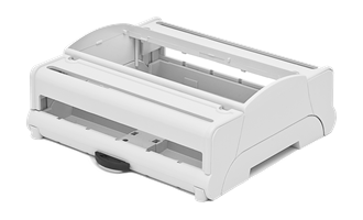 Caja carril DIN  6 modulos altura 35 mm y cubrebornas cerrado