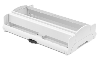 Caja carril DIN  9 modulos altura 35 mm y cubrebornas abierto