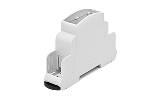 Caja carril DIN 1 mod. perfil alt. 53 con frontal transparente